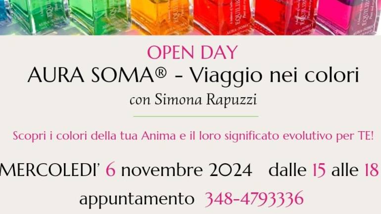 Open Day – AURA SOMA – Viaggio nei colori con Simona Rapuzzi